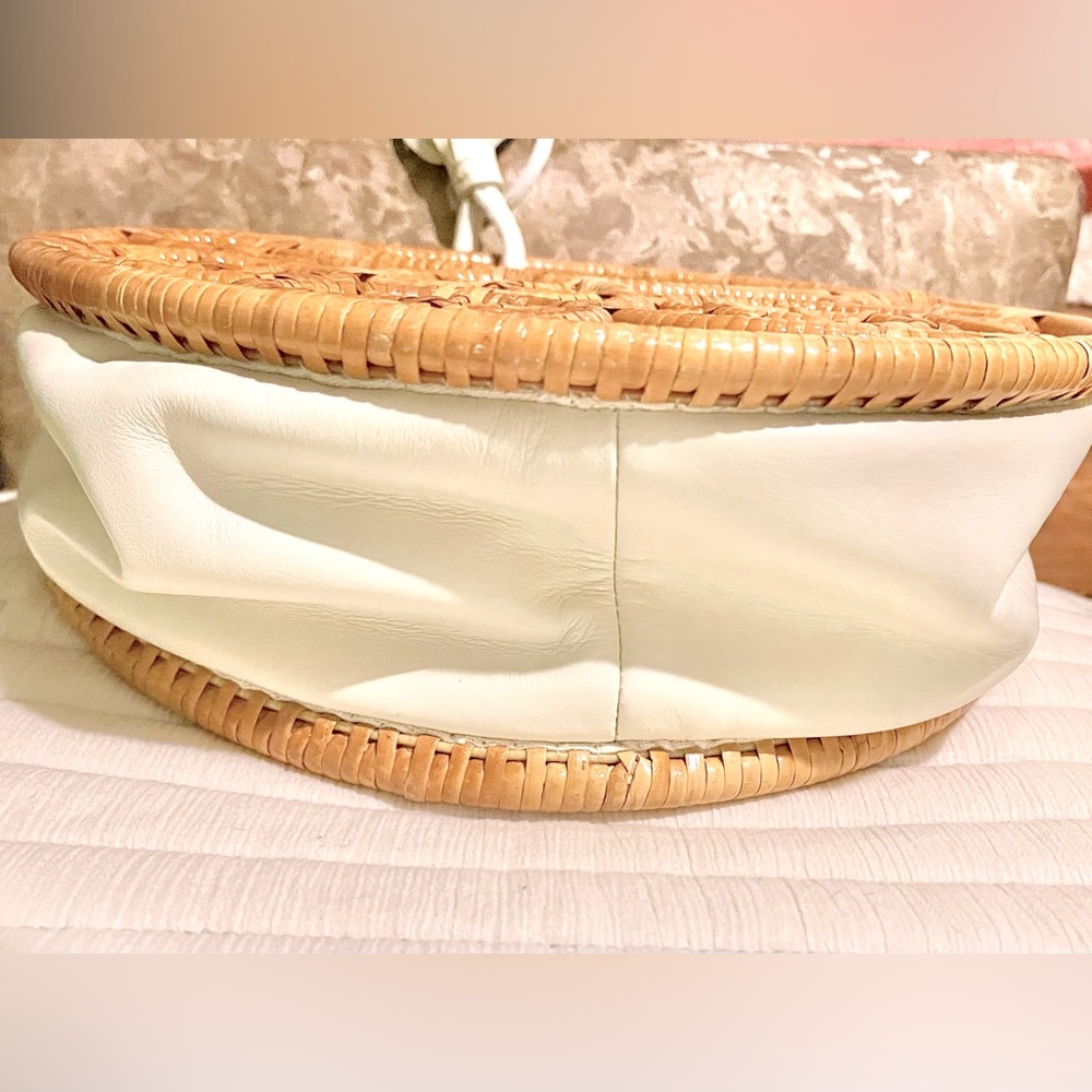 INGE Bag Wicker and Cream colored Leather, limited edition - Picture 5 of 7